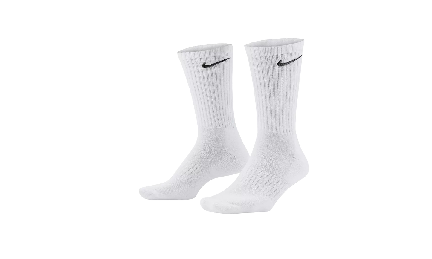 Everyday Cushioned Training Crew Socks "White - 3 Pack" SX7664 100